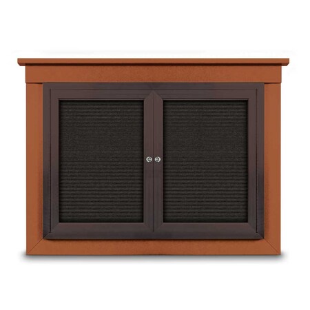 United Visual Products Letterboard, Burgundy/Walnut UV2625O-WALNUT-BURGUN